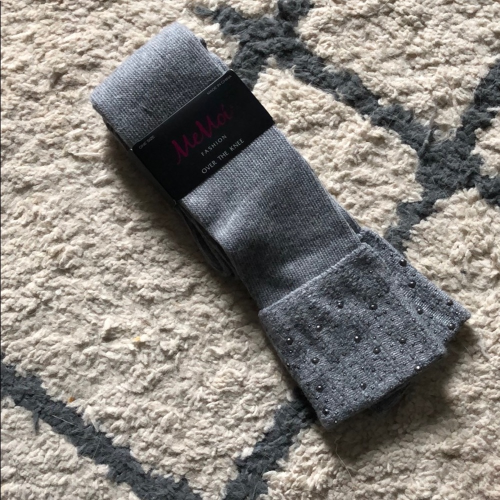 Grey Over the Knee Socks